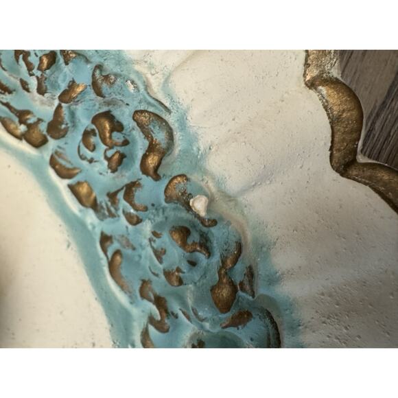 Vintage Chalkware bas-relief Female Cameo Face Wall Plaque Victorian Style 14.5” - Picture 7 of 9